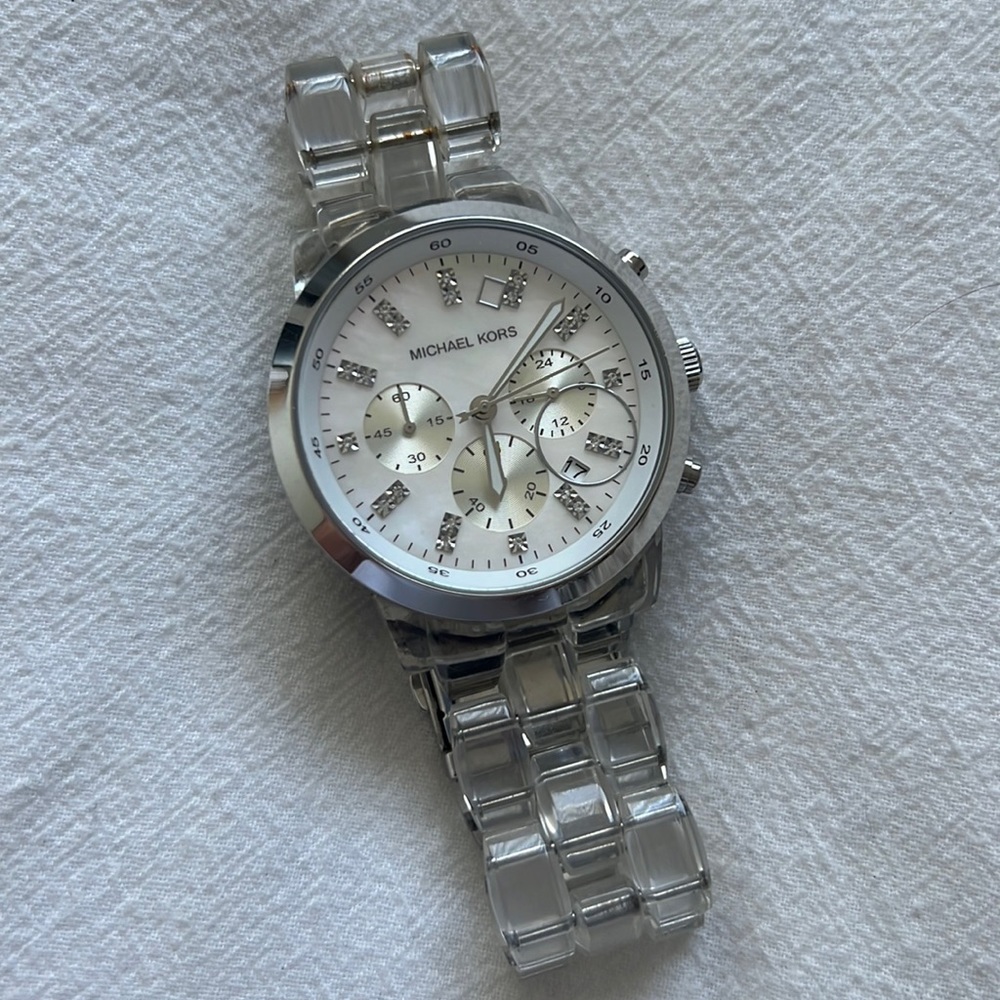 Clear Acrylic Michael Korean Watch